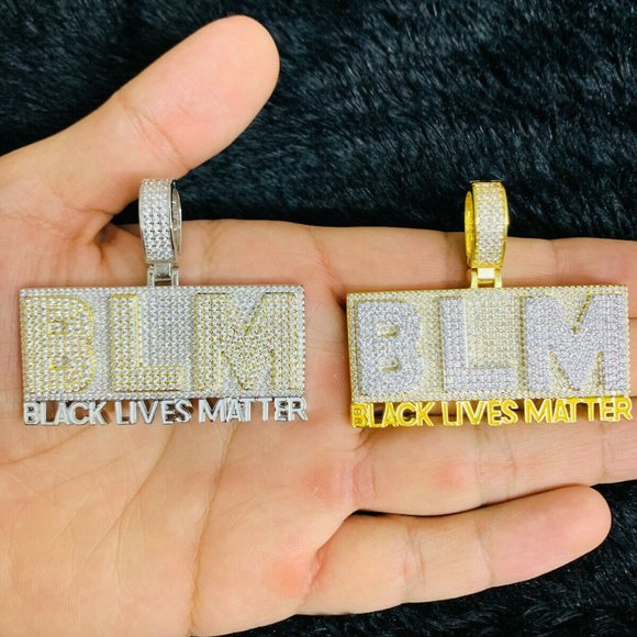 Gold Finish Black Lives MatterPendant Chain
